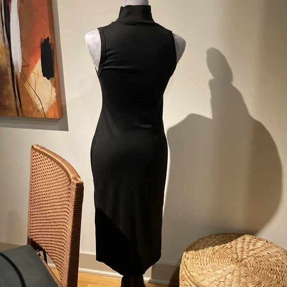 Banana republic black sleeveless mock turtleneck dress, size XS - Picture 5 of 7